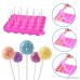 Qiyun 20 Silicone Tray Pop Cake Stick Mould Lollipop Party Cupcake Baking Mold (Pink) - B07C5566GW